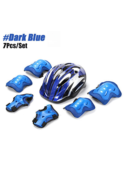 Choice14 Dark Blue-7Pcs Kids Knee Pads and Elbow Pads Guards Protective Gear ...