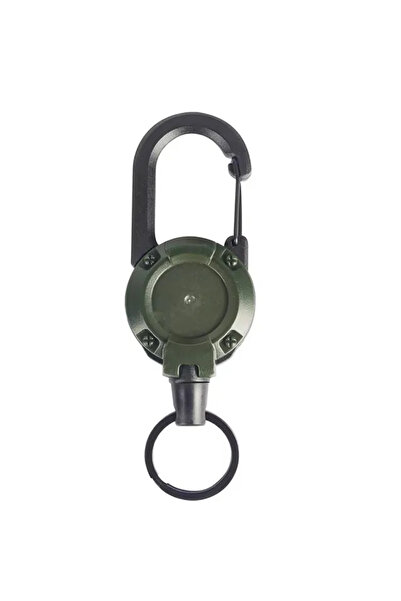 Choice 1PCS GN Retractable Heavy Duty Pull Reel Carabiner Key Chains Strong S...
