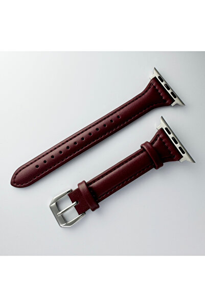 Choice 38 40 41mm Wine red Slim Leather Strap for Watch Band 44mm 40mm 41mm 4...