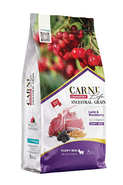 Cranberry Ancestral Grain Puppy Mini Kuzu Etli & Böğürtlenli Yavru Köpek Maması 7 Kg