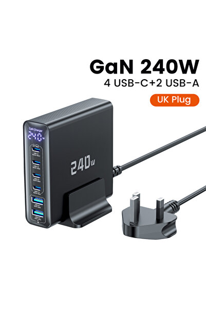 Choice3 toocki UK Plug Toocki 240W Desktop GaN Charger PPS PD3.1 QC4.0 140W F...