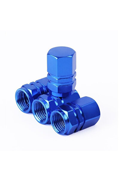 choice2 Blue 4pcs 4Pcs Aluminum Alloy Car Wheel Tire Valve Caps Tyre Rim Stem...