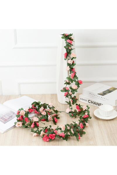 Choice4 1pc Pink Rose Artificial Flowers Garland Wedding Valentine's Day Home...