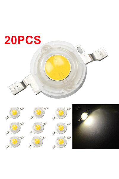 Choice Neutral 20 pcs High Power LED Chip Lamp Bulb 2.1V-3.6V 110-120LM Bead ...