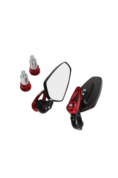 Choice1 Red 1 Pair 7/8" 22mm Motorcycle Aluminum Bar End Side Rearview Mirror...