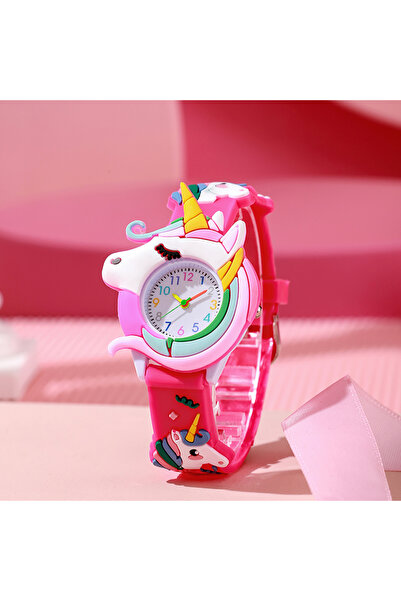 Choice hot pink 2 Carton Silicone Gift Watch for Boys and Girls Cute Colorful...