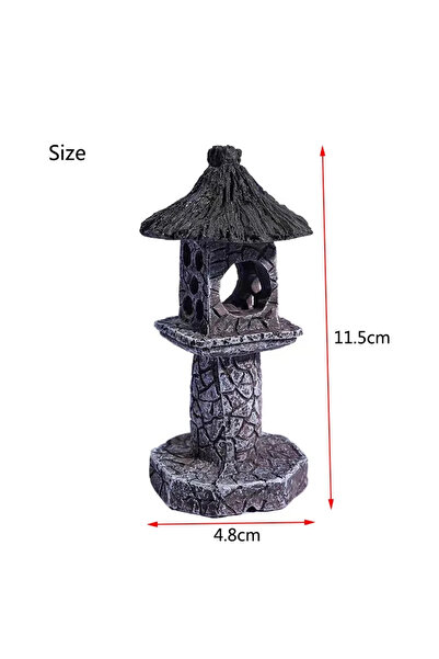 choice2 18cmx13.5cmx7cm Small New Resin Artificial Fish Tank Ancient Castle D...
