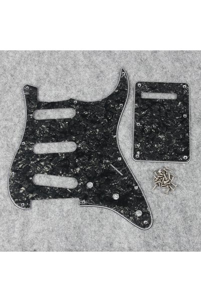 Choice3 Black Pearl 4ply FLEOR Set of SSS Pickguard ST FD Guitar Scratch Plat...