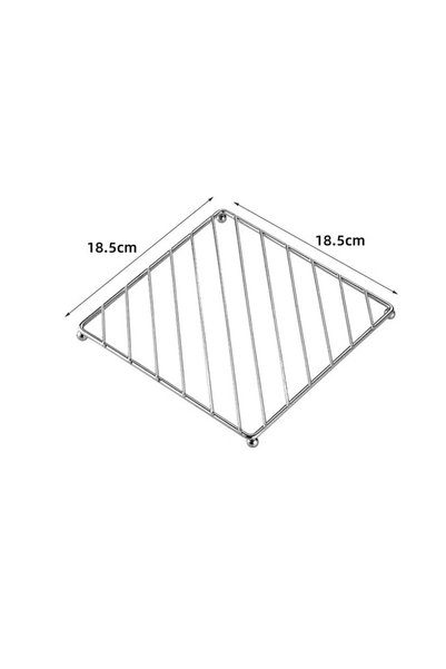Choice1 18.5 × 18.5 سم حصيرة وعاء معدنية مربعة الشكل معزولة حراريًا للوعاء وا...