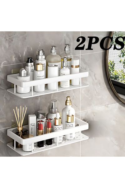 Choice StyleA-White-2PCS 2PCS Bathroom Shelf Kitchen Storage Organizer Alumin...