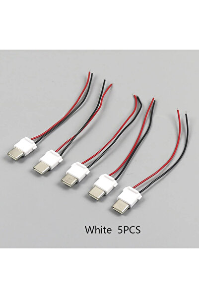 Choice5 Male Insert 2P White 5PCS 1/3/5/10Pcs Type-C Male Head With Resistor ...