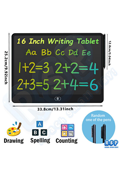 Choice1 16 inch black 13/16 Inch LCD Drawing Tablet Writing Board Color Doodl...