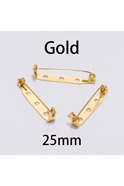 Choice Gold - 25mm 20pcs 20 25 32 38mm Brooch Clip Base Pins Blank Safe Lock ...