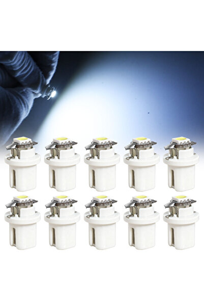 Choice4 WHITE 10PCS T5 B8.5 LED 5050 Lighting Bulbs 12V Plug and Play for Car...