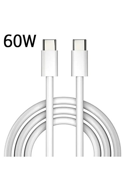 Choice 1m 60W White USB Type C To USB C Cable 100W/5A PD Fast Charging Charge...