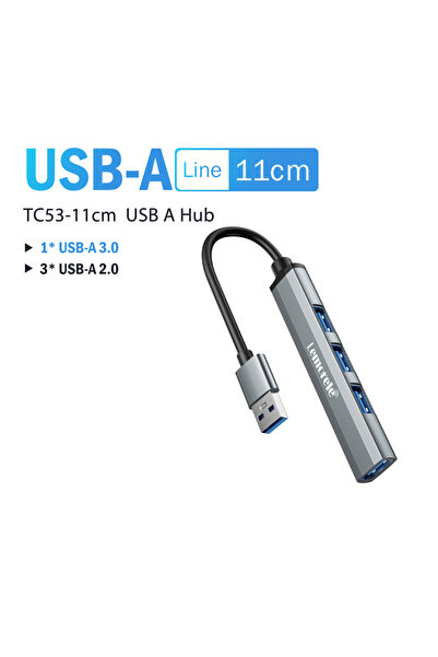 Choice USB-A -11cm Lemorele USB Hub Type C Hub USB3.0 OTG 4 Port USB C/A HUB ...