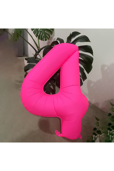 Choice 40inch 4 40 inch Fluorescent Pink Number 0-9 Balloon Birthday Party De...
