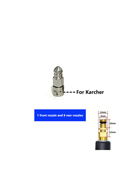 choice2 kc1-6 Pressure Washer Sewer Jetter Hose Nozzle Drain Cleaning Nozzle ...
