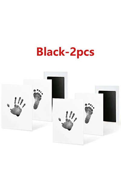 Choice22 C14-2 Black 2 Set Baby Handprint Footprints Ink Pads Safe Non-toxic ...