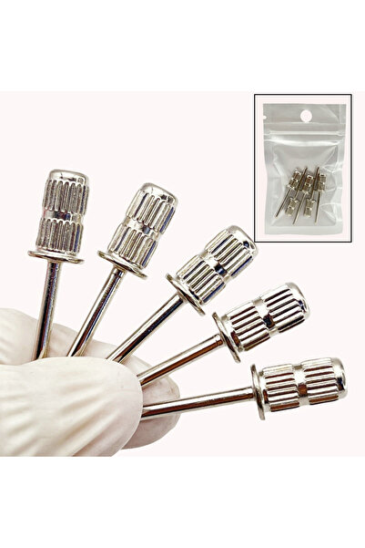 Choice6 5Pcs-Silver 5/10Pcs Silver/Gold/Rainbow Mandrel Nail Drill Bit Set Sa...