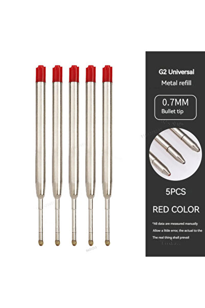 Choice6 5 PCS Red 5/10/20pcs L:3.9 In/99mm Ballpoint Pen G2 Refills for Mediu...