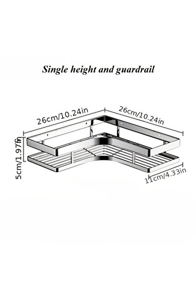 Choice style 2 No Drill, Thickened Flat Bar Triangle Shelf, Waterproof Rectan...