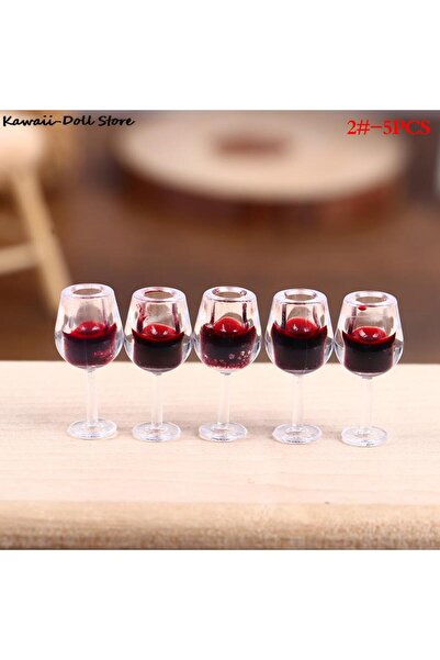 Choice B 1:12 Dollhouse Miniature Wine Glass Mini Red Wine Cup Model For OB11...
