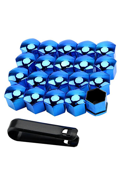 Choice9 21mm 20pcs Plated Blue 20 Pcs Car Wheel Nut Caps 17mm/19mm/21mm Auto ...