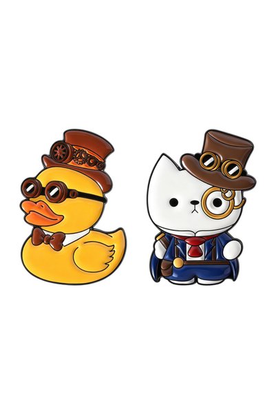 Choice AB2957 2-21Pcs Set Comedy Anime Animal Enamel Pins Magic Witch Black C...