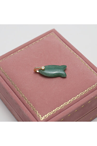 Choice Green Aventurine 3 Pieces Natural Stone Charms Crystal Agate Fish Shap...