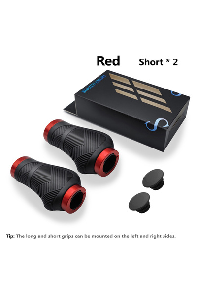 Choice Red 2 shorts SHIZIWANGRI Bicycle Grips Anti-Slip Long Short Mountain B...