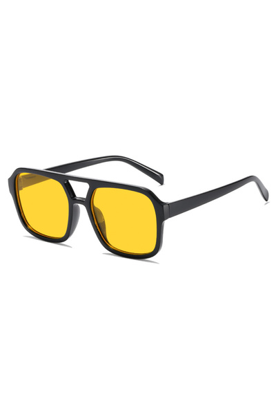 Choice Yellow adult style, sunglasses, square Double new beam personalized Ko...