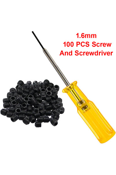 Choice4 100PCS 1.6MM Screws Sewing Repair Tool Set Hex Socket Screwdriver 1.5...