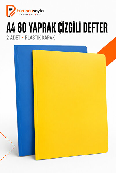 everart A4 60 Yaprak Çizgili Defter Plastik Kapak 2 adet