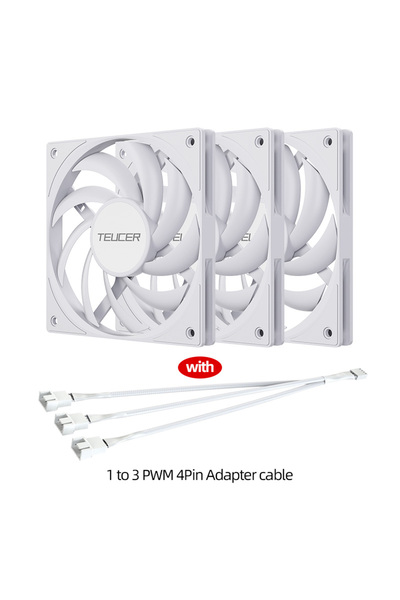 Choice6 As Show As Show WH 3Fans Teucer 120mm PC Case Fan FDB Bearing PWM 800...