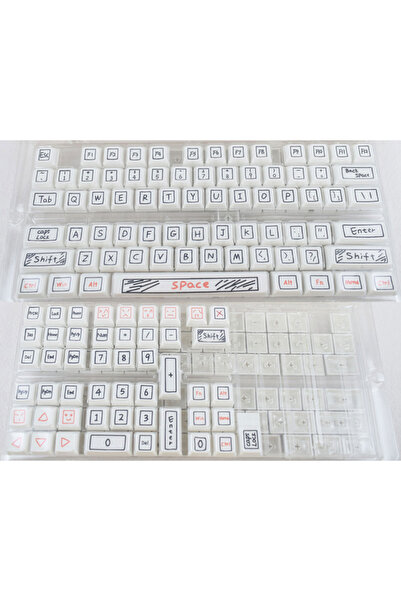 Choice Pack by paper box Graffiti Keycap XDA Profile PBT Keycaps 125 Keys For...