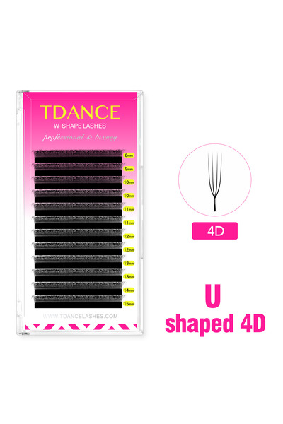 Choice4 MIX8-15mm 0.07mm C 4D TDANCE U-Shaped 3D 4D 5D Eyelash Extension U Sh...
