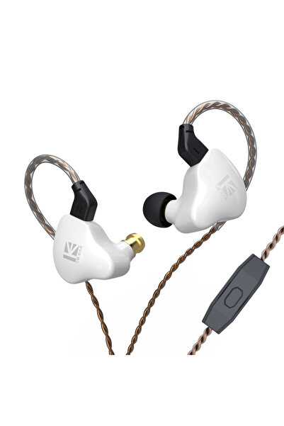 Choice White with mic KBEAR KS1 Dual Magnetic Circuit Dynamic Wired Earphone ...