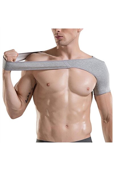 Choice1 XL GRAY Sports Single Shoulder Back Support Bamboo Charcoal Fiber Ela...