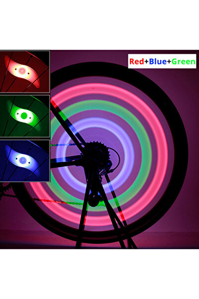 Choice Red-Blue-Green Bike Wheel Spoke Light Tire Lights 3 Mode LED Waterproo...