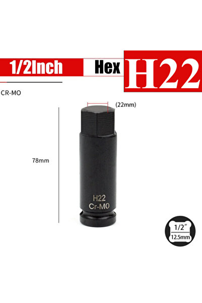 Choice10 مقبس سداسي H22 مقاس 1/2 بوصة للمثقاب الكهربائي، محول مقبس لسقاطة اله...