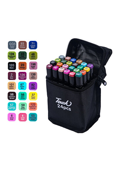 Choice 24 colors 24-80 Colors Double Headed Oily Art Marker Pen Set for Draw ...