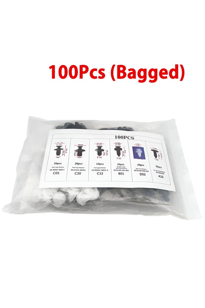 Choice8 100 قطعة (معبأة) مشابك بلاستيكية لتثبيت قطع غيار السيارات، دبابيس تثب...