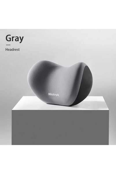 Choice1 Gray Headrest Car Neck Pillow Memory Foam Protective Lumbar Back Supp...