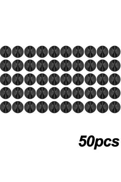 Choice12 50X Black 5/50Pcs Desktop Wall Cable Clips Wire Management Self-Adhe...