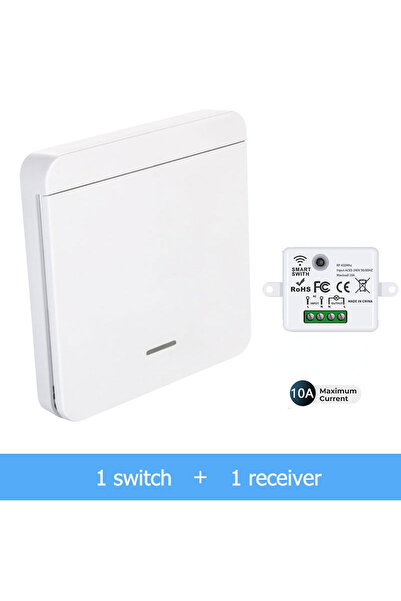 Choice 1 جهاز استقبال و1 مفتاح، مفتاح حائط ذكي لاسلكي، تحكم عن بعد بالترددات ...