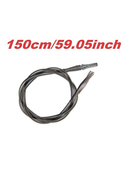 Choice4 1Pc 150cm 59.05Inch 1-5 Meter Spring Pipe Sewer Unblocker Pipe Dredgi...