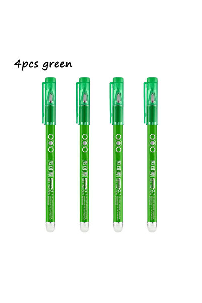 Choice 4pcs (green) 4PCS 0.7MM Heat Erasable Pens, Bullet Nib, Colored Heat S...