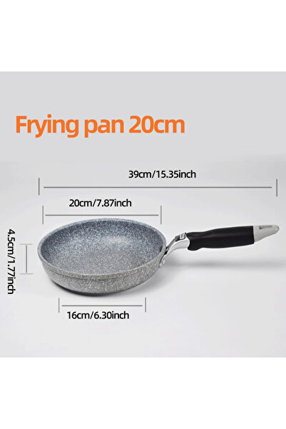 Choice 20cm Frying pan Durable Stone Frying Pan28/26/24/20cm Wok Non-stick Pa...