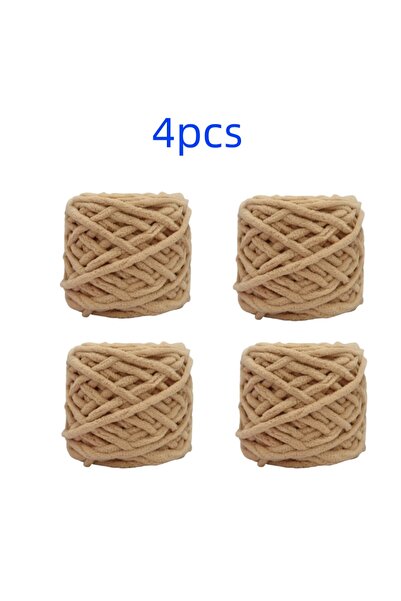 Choice 16-4pcs 100g/ball Chenille Knitting Yarn Soft Ice Strip Line Cotton Ya...